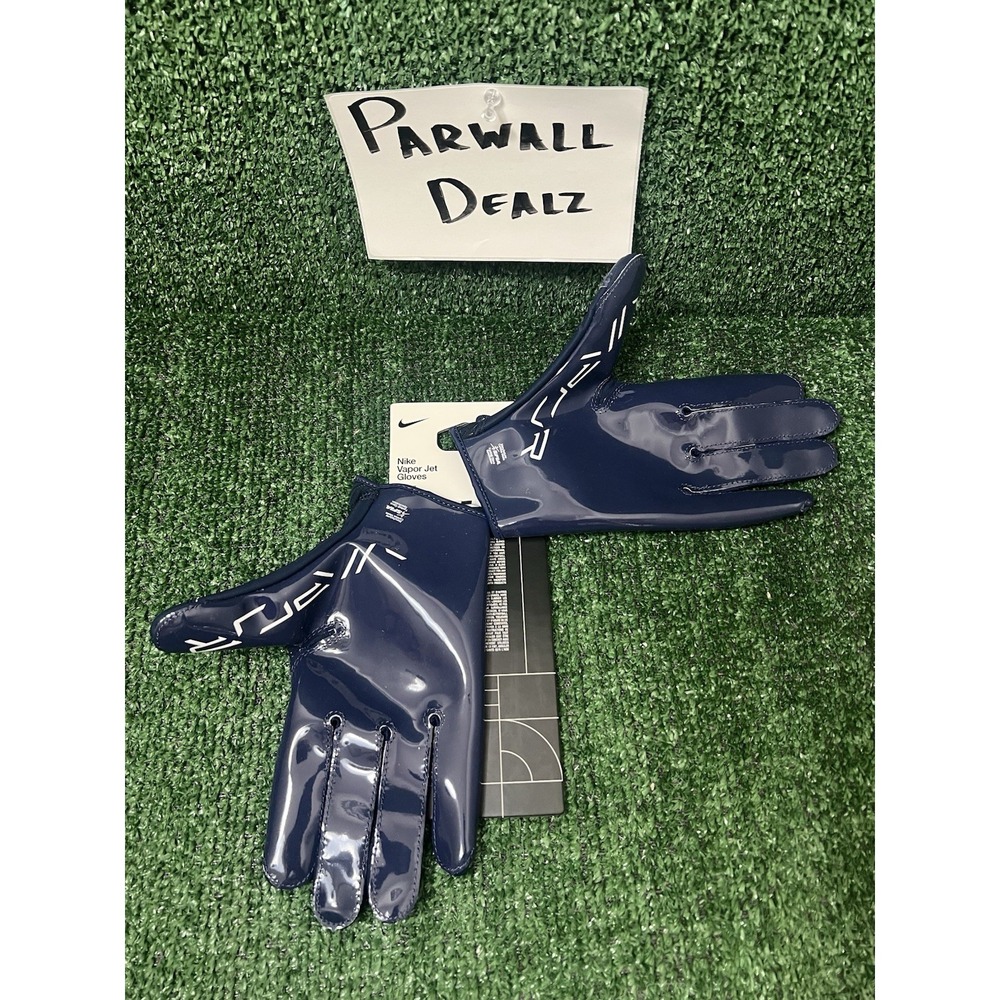 Nike Vapor Jet 8.0 Football Receiver Gloves Adult Size XL Navy White Brand New - Picture 4 of 6